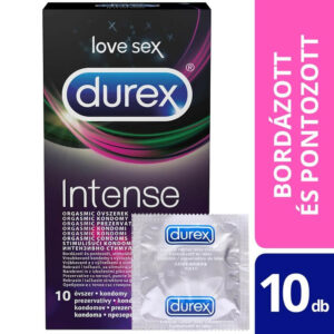 Durex Intense Orgasmic - bordázott és pontozott óvszer(10db) - Durex