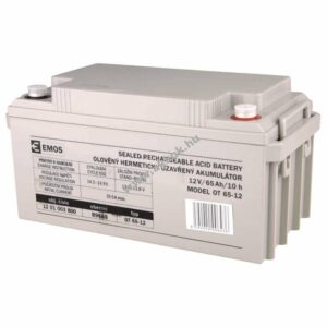 Ólom akku 12V 65Ah (EMOS) csatlakozó: T1-M6