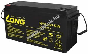 Ólom akku Long (Kung Long) típus WPL150-12N 10-12 év élettartam 12V 150Ah csatlakozó: M8