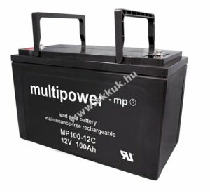 Ólom akku 12V 100Ah (Multipower) MP100-12C ciklusálló