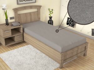 Jersey lepedő ECONOMY (90x200 cm) - szürke
