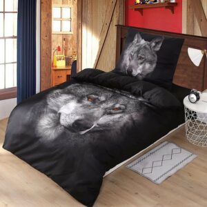 3D ágyneműhuzat - Dark wolf - Povlak na polštář 40x40 cm