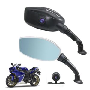 Visszapillantó tükörbe épített tolató és eseményrögzítő kamera motorra