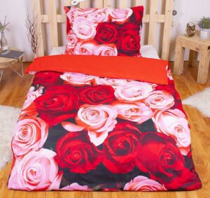 3D ágyneműhuzat 140x200 + 70x90 -  Bed of roses