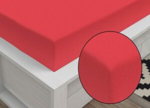 Jersey lepedő Classic (140 x 200 cm) - piros