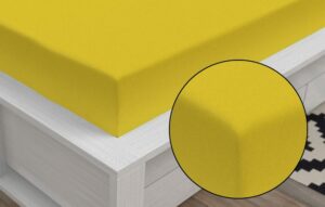 Jersey lepedő Classic (160 x 200 cm) - citrom