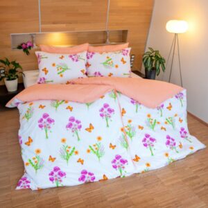 Pamut ágyneműhuzat tavasz narancssárga (LS245) - Ložní povlečení 140x200 + 90x70 - (LS245) Stanex