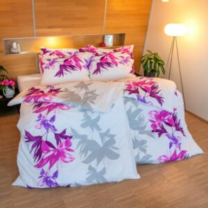 Pamut ágyneműhuzat Nela lila (LS235) - Ložní povlečení 140x200 + 90x70 - (LS235) Stanex