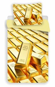 3D ágyneműhuzat 140x200 + 70x90 - Gold