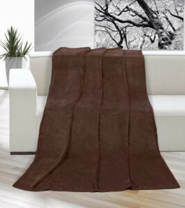 Egyrészes micro takaró 150x200 cm sötétbarna Brotex