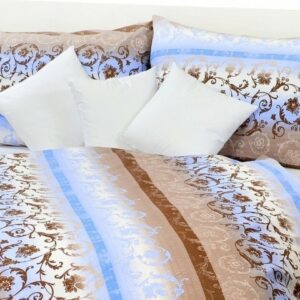 Krepp ágyneműhuzat ornament kék (LS73) - Ložní povlečení 140x200 + 90x70 - (LS73) Stanex