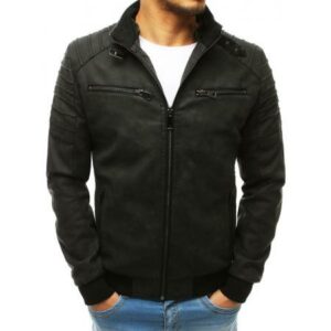 Férfi kabát fekete férfi műbőr TX3215