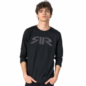 Retro hosszú ujjú póló TIDE L.S.TOP BLACK