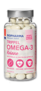 Vaníliás Omega 3 savak ligetszépe olajjal nők számára - Trippel - Biopharma - 120 kapszula