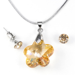 Swarovski kristályos ékszerszett - Virág 14 mm