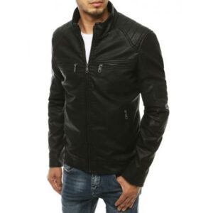 Férfi bőrdzseki fekete tx3462