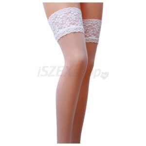 Passion ST003 Stockings 17 Den fehér