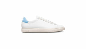 Clae Bradley White Milled Leather Blue