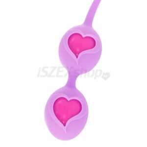 FEELZTOYS Desi - szíves gésagolyó duó (lila-pink)