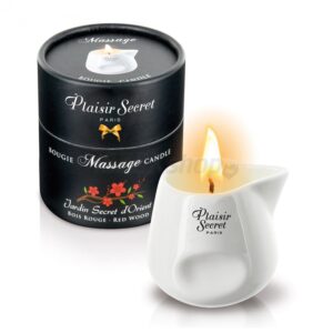 Plaisirs Secrets Red Wood - masszázsgyertya (80ml)