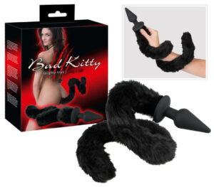 Bad Kitty - anál kúp cicafarokkal (fekete)