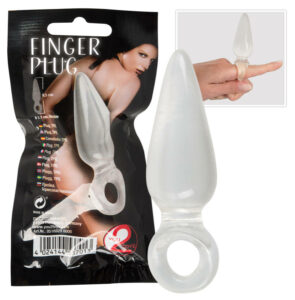 Finger Plug - análujj dildó (áttetsző)