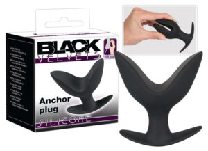 Black Velvet análtágító horog dildó (fekete)