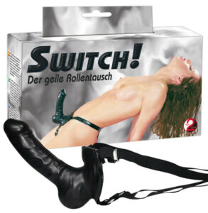 Switch - felcsatolható dildó (fekete)