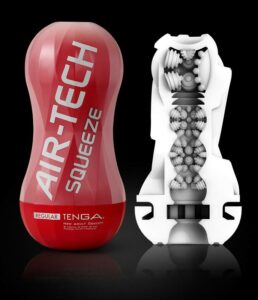 TENGA Air-Tech Squeeze Regular - szívó maszturbátor (piros)
