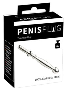 Penisplug Dilator Two-Way - acél húgycsőtágító dildó (0