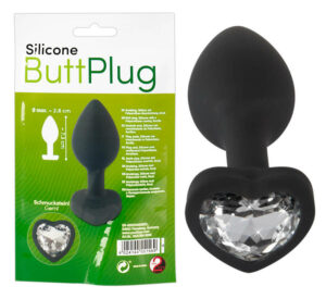 You2Toys Silicone Butt Plug - fehér köves