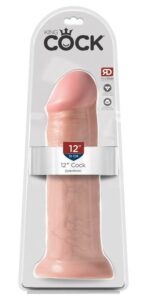 King Cock 12 - extra nagy tapadótalpas dildó (31cm) - natúr