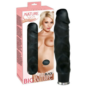 Bőrtapintású vibrátor fekete - Nature Skin