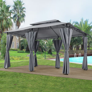 Kerti pavilon Ponza 3 x 4 m sötétszürke