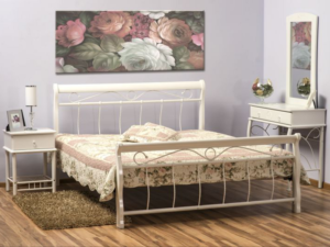 VENECJA fém ágy 120 x 200 cm fehér