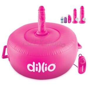 Dillio Vibrating Inflatable Hot Seat - rózsaszín