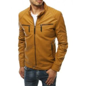 Férfi bőr karamell kabát tx3454