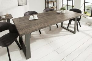 IRON CRAFT szürke mangófa étkezőasztal 180cm