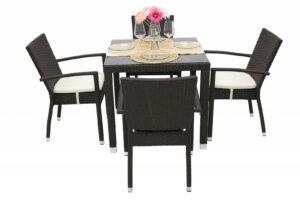 Kerti rattan szerelvény NAPOLI I 1 + 4 (Brown) DEOKORK