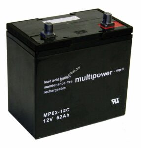 Ólom akku 12V 62Ah (Multipower) típus MP62-12C ciklusálló