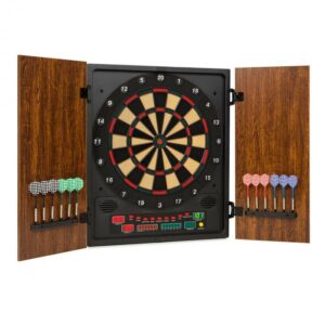 KLARFIT Dartmaster 180 elektromos céltábla nyilakkal és ajtókkal