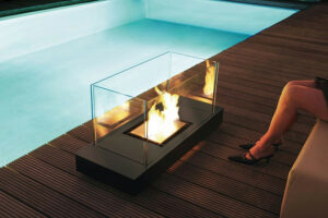 BIO kandalló szabadon sugár kialakítása Köln (UNI FLAME 3L 544F) Radius design cologne