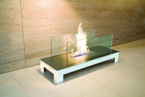 BIO kandalló szabadon sugár kialakítása Köln (padló FLAME 537E) Radius design cologne