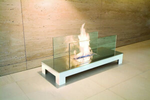 BIO kandalló szabadon sugár kialakítása Köln (padló FLAME 537F) Radius design cologne