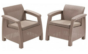Kerti rattan szett CORFU DUO (cappuccino) DEO1