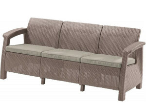 Kerti rattan kanapé CORFU LOVE SEAT MAX (cappuccino) DEO1