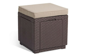Rattan kerti szék CUBE (barna) FREE párnák DEO1