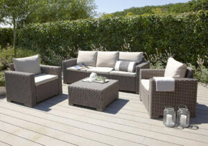 Kerti rattan meghatározott CALIFORNIA cappuccino 5 fő DEO1