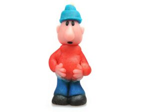 Mat és Pat - Mat sorozatból készült marcipán torta figura - piros - Frischmann Frischmann