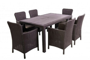 Garden rattan szerelvény CRAZY 1 + 6 (barna) DEO1